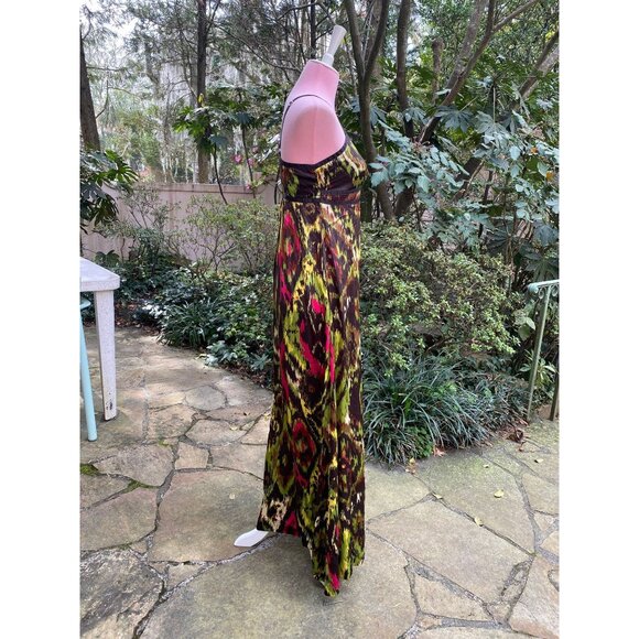Silk Maxi Dress, Silk Dress, Festival Dress, Boho Maxi Dress L - Picture 6 of 8
